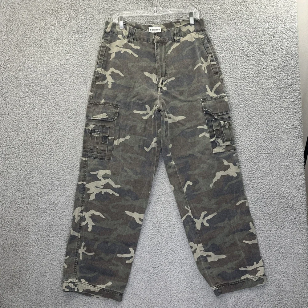 Vintage Y2K No Boundaries Camo Cargo Pants Baggy Gorpcore Grunge Men's 34 x‎ 31